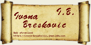 Ivona Brešković vizit kartica